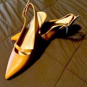 Tan heels worn once